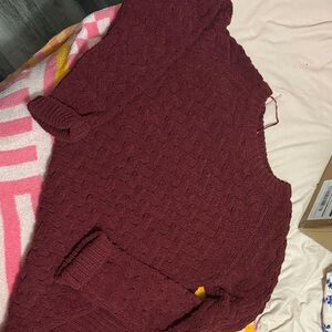 Women's Burgundy Sweater Dress